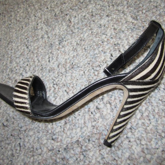 Kate Spade Zebra Print Heeled Ankle Strap Sandal - Picture 7 of 8